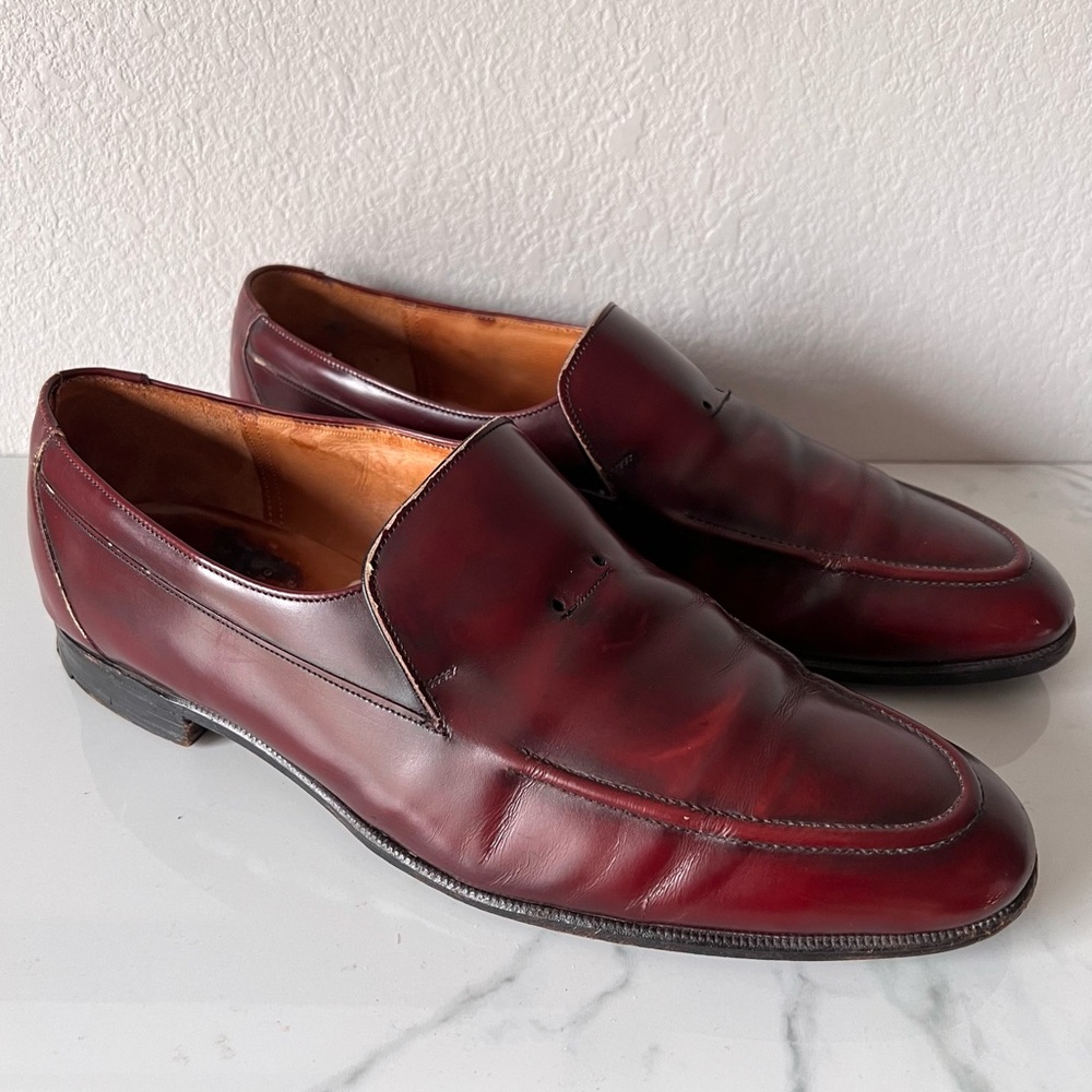 Church’s Custom Grade Mens Loafers Size 11 D Burgundy